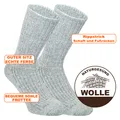 Wintersocken od. Kniestrümpfe 100% Schafwolle grau mittel DICK & WARM