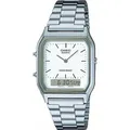 Herren Uhr Casio AQ-230A-7DMQ - Weiß/Silber
