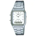 Unisex Herrenuhr Damenuhr CASIO AQ-230A-7DMQ Edelstahl Chrono Alarm Vintage