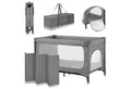 lionelo Baby-Reisebett JASMIN EASY FOLD, Easy-Fold-System / Sekundenschnelles Klappen / Werkzeuglos