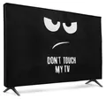 kwmobile 32" TV Abdeckung Indoor - Fernseher Hülle Bildschirmschutz Abdeckung - TV Bildschirm Staubschutzhülle - Fernsehabdeckung - Weiß Schwarz