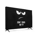 kwmobile 32" TV Abdeckung Indoor - Fernseher Hülle Bildschirmschutz Abdeckung - TV Bildschirm Staubschutzhülle - Fernsehabdeckung - Weiß Schwarz