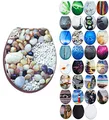 Grafner MDF WC Sitz viele schöne Motive zur Auswahl - stabile Qualität - einfache Montage WC Deckel Klobrille (Multi Stone)