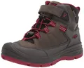 KEEN Redwood MID WP-C Hiking Boot, Steel Grey/Red Dahlia, 29 EU