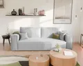 Idohome Freistehendes Polstersofa BALI Sofa mit Schlaffunktion & Stauraum – Modernes Schlafsofa, Cordstoff Hellgrau, Poso 110-platzsparend & langlebig