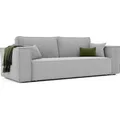 SOFA mit Schlaffunktion und Bettkasten, Hellgrau