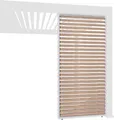 Holzoptik Lamellenwand für Pergola | aus Aluminium | 3 Maße