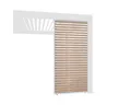 Weide Pavillonseitenteil Holzoptik Lamellenwand für Pergola aus Aluminium 3 Maße, 93x234 cm, Seitenteil