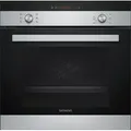 Siemens HB113FBS1 iQ100 Einbau-Backofen, 60 x 60 cm, Schwarz, Edelstahl, Schnellaufheizung - Silber
