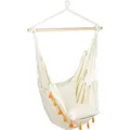 Beliani Hängesessel Beige Orange 55x96x125