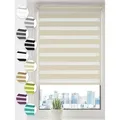 Doppelrollo Klemmfix ohne Bohren Rollos für Fenster und Tür Seitenzugrollo, Sonello, blickdicht, ohne Bohren, freihängend, Klemmfix, 70cm x 130cm Creme Duo Rollo, Lichtschutz, Jalousie mit Klemmträger beige 70 cm x 130 cm
