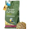 Futterbauer 25kg SCHALENLOSES Streufutter !MIT MEHLWÜRMERN! Vogelfutter Ganzjahresfutter