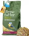 Futterbauer 25kg SCHALENLOSES Streufutter !MIT MEHLWÜRMERN! Vogelfutter Ganzjahr