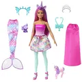 Barbie Dreamtopia Puppe Kleidung, mit Zubehör, Meerjungfrauenschwanz und Baby-Einhorn, 1 Puppe inklusive, Geschenk für Kinder ab 3 Jahren,HLC28