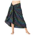 PANASIAM Sarong Pareo Tuch aus Viskose - blickdichtes Unisex Strandtuch & Wickelkleid, Viskose, in Größe L & XL - Wickelrock oder Bikini Cover-up für Damen & Herren bunt 250x116cm