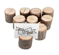 Tischkartenhalter, Fotohalter, Nummernhalter aus Holz Hochzeit Geburtstag, Set aus 9 Stück