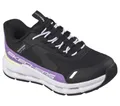 Skechers Mädchen Glide-Step + Vista Lane Sneaker, Black Synthetic Purple Trim, 33 EU