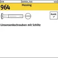 Linsensenkschraube DIN 964 Schlitz M6x 8 Messing 200 Stück