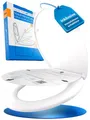 Lobenswerk WC-Sitz Toilettendeckel mit Absenkautomatik [Einfache Montage] antibakteriell (Quick-Release-Funktion), Klodeckel, Klobrille, WC Sitz inkl. Installationsschablone