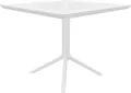 CLP Gartentisch Lenval 80 x 80 cm robust & wetterfest weiß