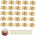 Mini Scharniere für Schmuckkästchen & Modellbau - 50 Stück mit 200 Schrauben