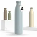 LARS NYSØM Edelstahl Trinkflasche 350ml, 500ml, 750ml, 1L, 1 5 liter | Thermosflasche Kohlensäure geeignet | Auslaufsichere Wasserflasche für Sport, Outdoor (Sky Blue, 750ml)
