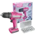 EXTOL LADY 402402 Akku-Bohrschrauber, rosa, 12V Li-Ion, 1500mAh - Rosa