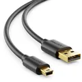 deleyCON 0,5m mini USB 2.0 Datenkabel - USB A-Stecker zu Mini B-Stecker