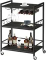 Hoppa! | Servierwagen | Schwarz – Metall und Holz – 60x33x83 cm
