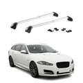 Dachträger Grundtäger für Jaguar XF Kombi 2012-2016 100kg Alu Silber 2 tlg ABE