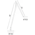 Stehleuchte Rotaliana, String F1 DTW, dimmbar, Schwarz, für Wohnzimmer, Metall, Design - 87