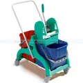 Reinigungswagen TTS, Doppelfahrwagen Nick 2x15 L mit Deichse