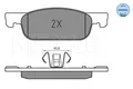 Original MEYLE Bremsbelagsatz Scheibenbremse 025 225 2517 für Dacia Renault