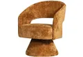 WOOOD Loungesofa Retro Drehsessel Loungesessel Ebba Chenille-Gewebe Terra