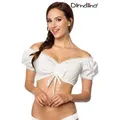 Dirndline Dirndlbluse Dirndline Schulterfreie Dirndlbluse - (2XL,3XL,L,M,S,XL) weiß L