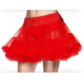 Leg Avenue Kostüm Petticoat Tüll rot - Rock für Faschingskostüm, Ideales Accessoire für sexy Kostüme und 50er/60er Jahre Look rot XL