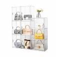 Creliv Vitrine Handtaschen Aufbewahrung – transparente Vitrine für Designer Taschen (1-St., 36x27x22cm) für Schuhe, Figuren, Modelle