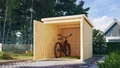 Karibu Fahrradbox "Fahrradgarage mit Einschub und Halterung für bis zu 3 Fahrräder", beige (naturbelassen), B/H/T: 162,5cm x 167cm x 216,5cm