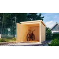 KARIBU Gartenhaus, Fahrradgarage, naturbelassen,19mm - braun