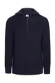 HANSEHELD Herren Troyer Wolle Wolle - Blau 54 | Pullover | Troyer-Kragen mit Reißverschluss | 100% Schurwolle | Made in Germany | Strickpullover | Dunkelblau Marine