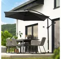 HOME DELUXE Ampelschirm inkl. Abdeckung SOLANA 300 cm, 360° drehbar, LxB: 235x300 cm, inkl. Kurbelvorrichtung, Sonnenschirm, Terrassenschirm, Gartenschirm