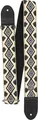 Silver Coin Oxomoco Gurt Gitarren Baumwolle Muster Blau/Beige Leder Strap Black