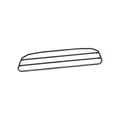 NORDRIVE Trennwand Griglia TYPE 20 Premium-Guard Edelstahl 1070x226 mm