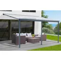 FLORAWORLD Terrassenüberdachung, Breite: 496 cm, Dach: Polycarbonat (PC), anthrazit - grau