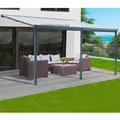 Floraworld Terrassenüberdachung Anthrazit 496 cm x 303 cm