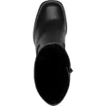 Tamaris Damen Stiefel Langschaft vegan und mit Reißverschluss 1-25526-45, Größe:39 EU, Farbe:Schwarz - Schwarz - 39