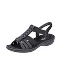 Rieker Damen Sandalen 60809-00 schwarz Gr. 42