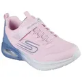 Skechers MICROSPEC MAX ADVANCE Sneaker, Slip-OnSneaker, Klettverschluss,S-Logo, Größenschablone zum Download grau|rosa 28 EU