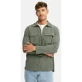 Indicode Langarmhemd Herren INNemoto Zip Herrenhemd Langarm Leichtes Zip-Hemd mit Brusttaschen braun XXL