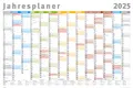 empireposter Jahresplaner 2025 - Wandplaner Kalender - Grösse 91,5x61 cm gerollt